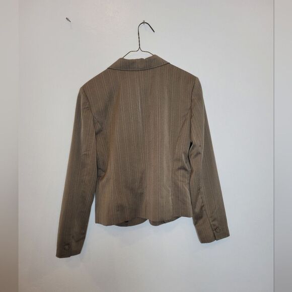 G.H. Bass Blazer Brown Pinstripe Schoolboy Office Y2K 90s Preppy Old Money 4 - Picture 11 of 11